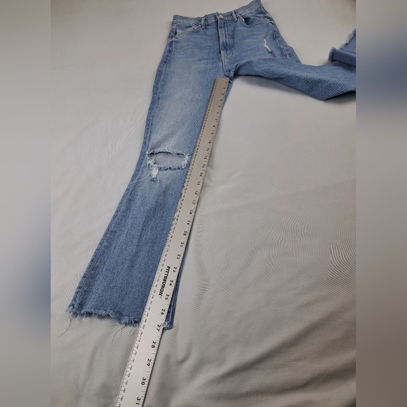 Mother The Tippy Top Insider Ankle Fray Jeans in Sippin' Sweet Tea Size 25 - Picture 9 of 13